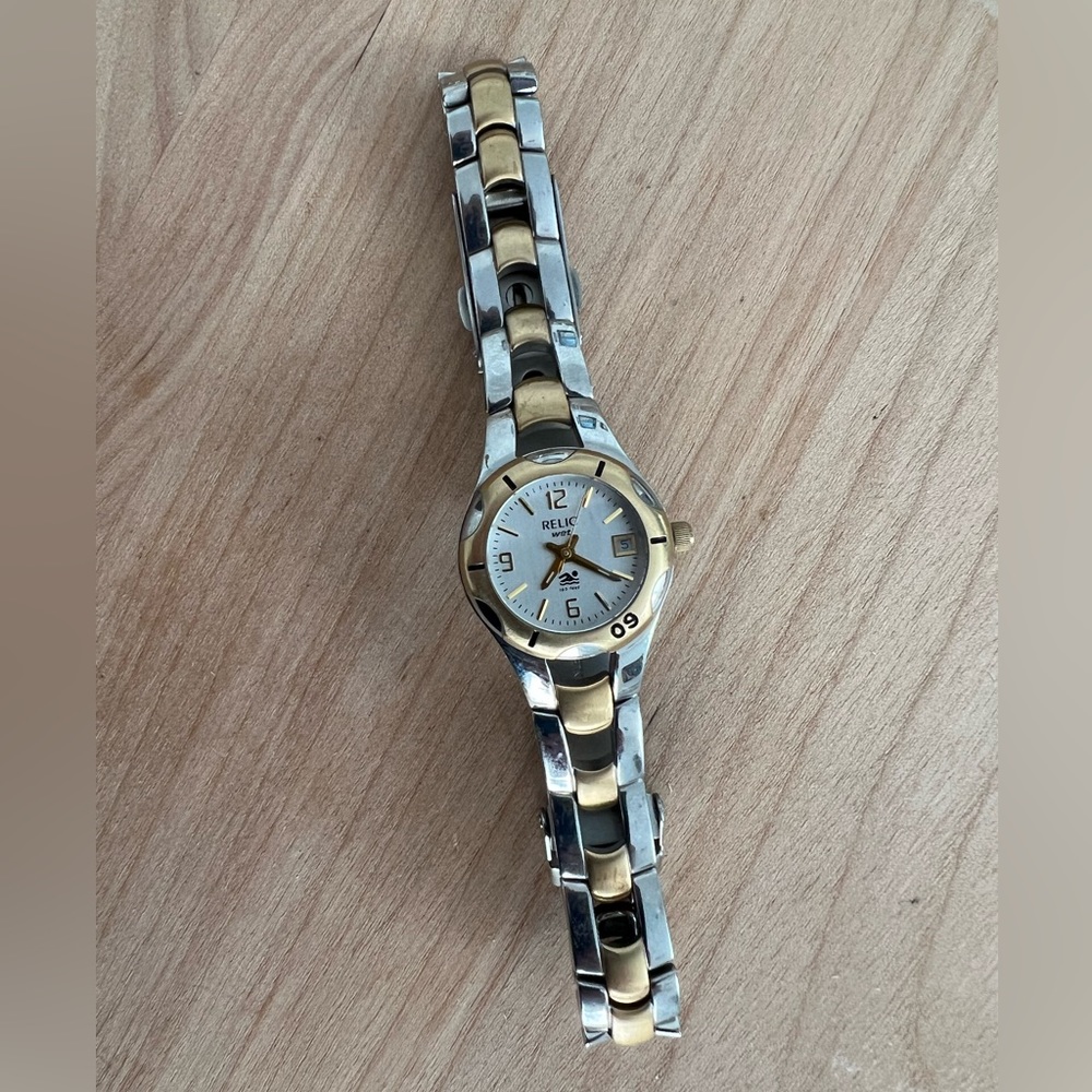 Relic Wet Two Tone Ladies Watch with Date Window